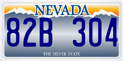 NV license plate 82B304