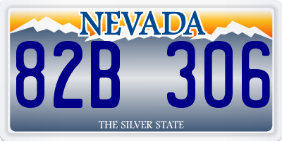 NV license plate 82B306