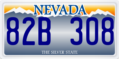 NV license plate 82B308