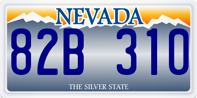 NV license plate 82B310