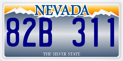 NV license plate 82B311