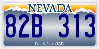 NV license plate 82B313
