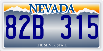 NV license plate 82B315