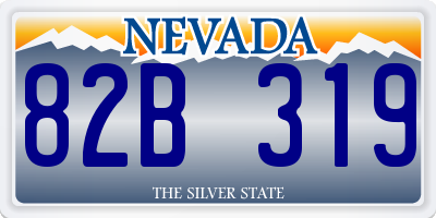 NV license plate 82B319