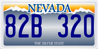 NV license plate 82B320