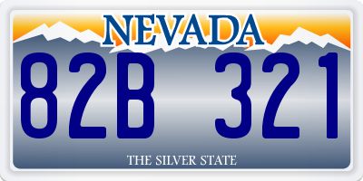 NV license plate 82B321