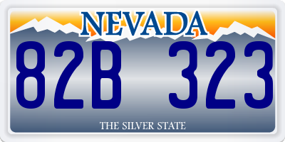 NV license plate 82B323