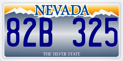 NV license plate 82B325