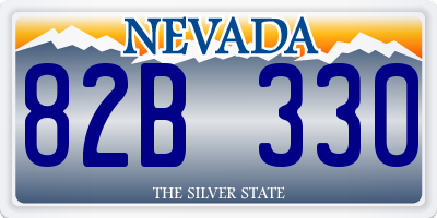 NV license plate 82B330
