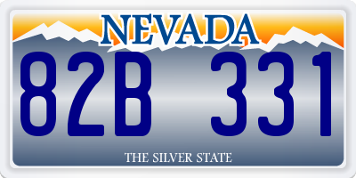NV license plate 82B331