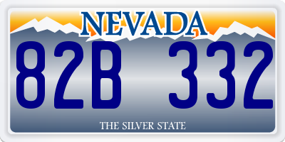 NV license plate 82B332