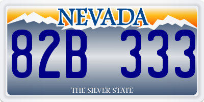 NV license plate 82B333