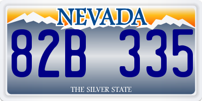 NV license plate 82B335