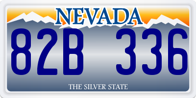 NV license plate 82B336
