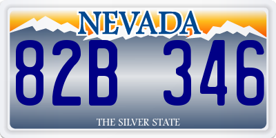 NV license plate 82B346