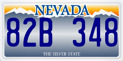 NV license plate 82B348