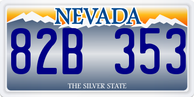 NV license plate 82B353