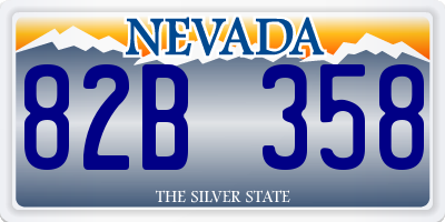 NV license plate 82B358