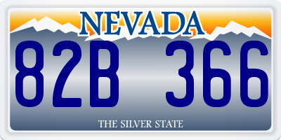 NV license plate 82B366