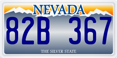 NV license plate 82B367