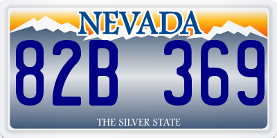 NV license plate 82B369
