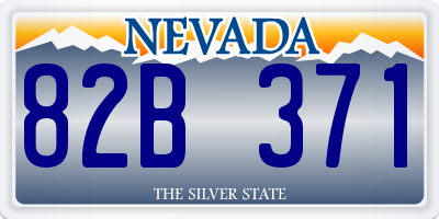 NV license plate 82B371