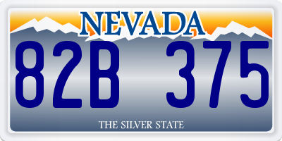 NV license plate 82B375