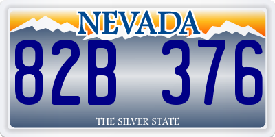 NV license plate 82B376
