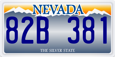 NV license plate 82B381