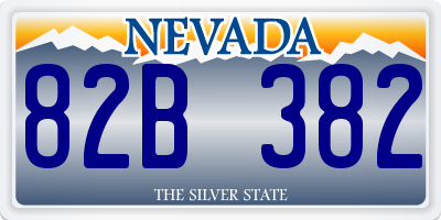 NV license plate 82B382