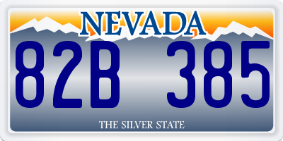 NV license plate 82B385