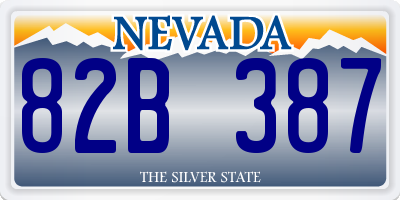 NV license plate 82B387