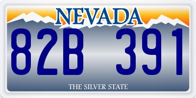 NV license plate 82B391