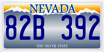 NV license plate 82B392