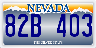 NV license plate 82B403