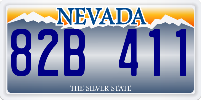 NV license plate 82B411