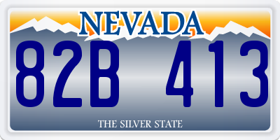 NV license plate 82B413