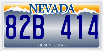 NV license plate 82B414