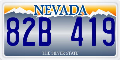 NV license plate 82B419