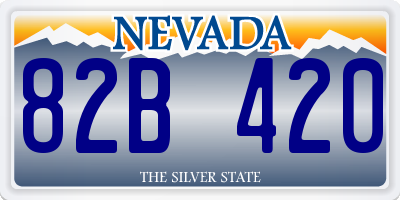 NV license plate 82B420