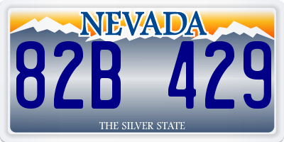 NV license plate 82B429