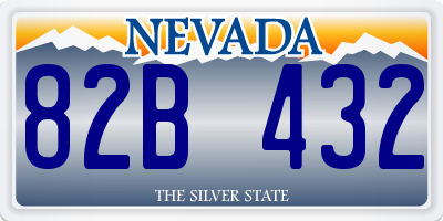 NV license plate 82B432