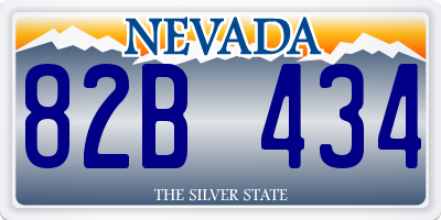 NV license plate 82B434