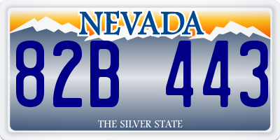 NV license plate 82B443