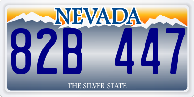 NV license plate 82B447
