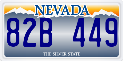 NV license plate 82B449