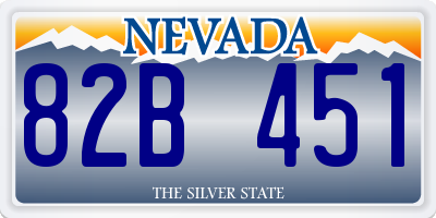 NV license plate 82B451