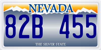 NV license plate 82B455