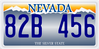 NV license plate 82B456