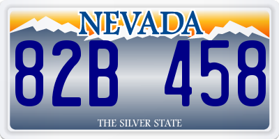 NV license plate 82B458